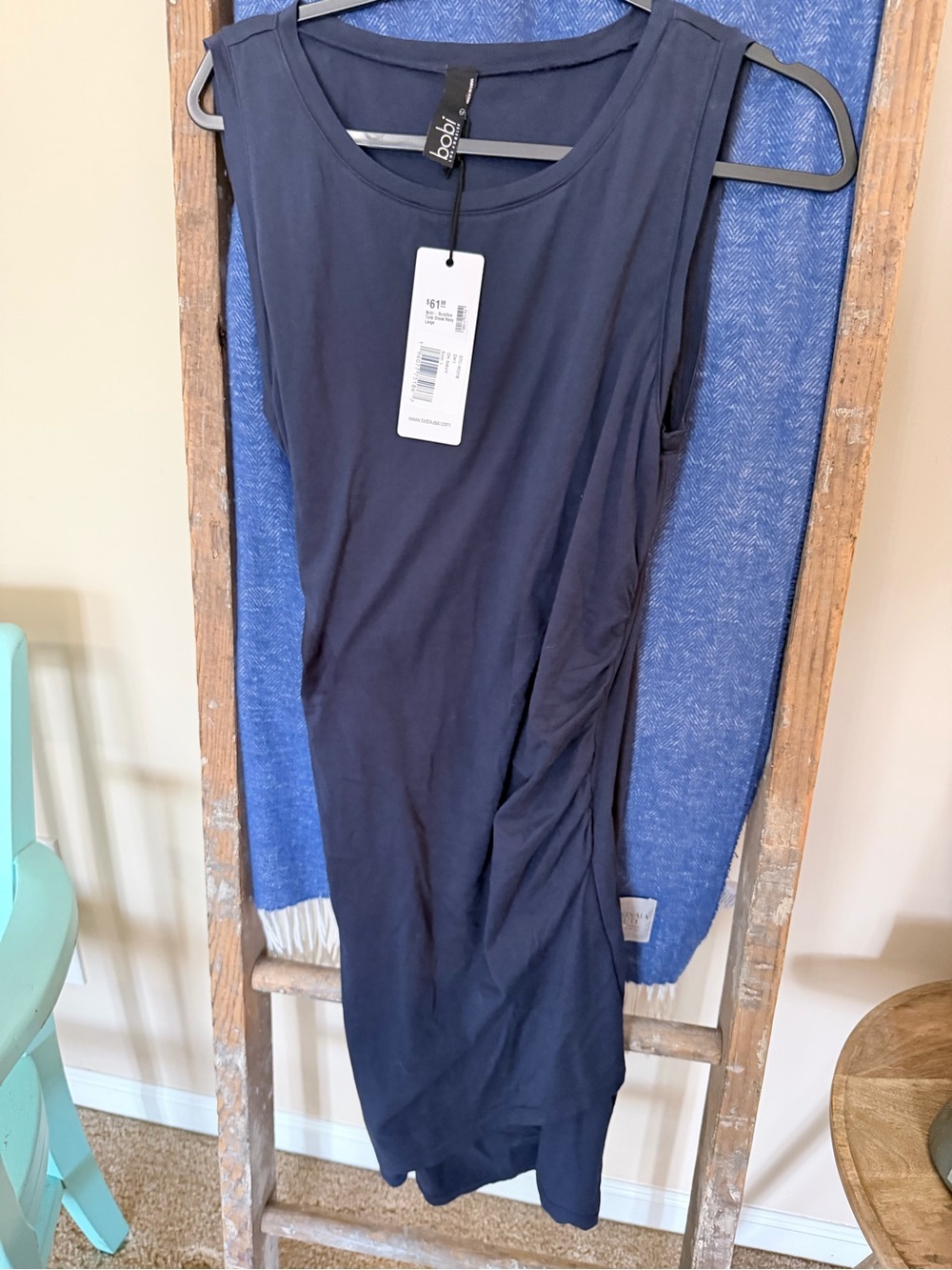 bobi Sleeveless Dark Navy Tank Dress
